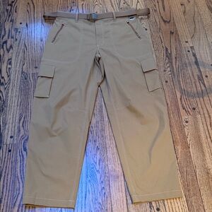 Outdoor Voices sz 32 Cargo Pants D Ring Belted Front Zip Pockets - Hiking